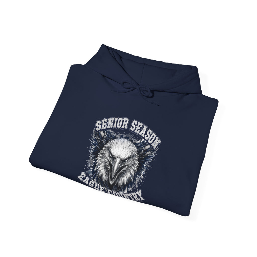 Senior Season — Eagle Country 2027 Blue & White Hoodie