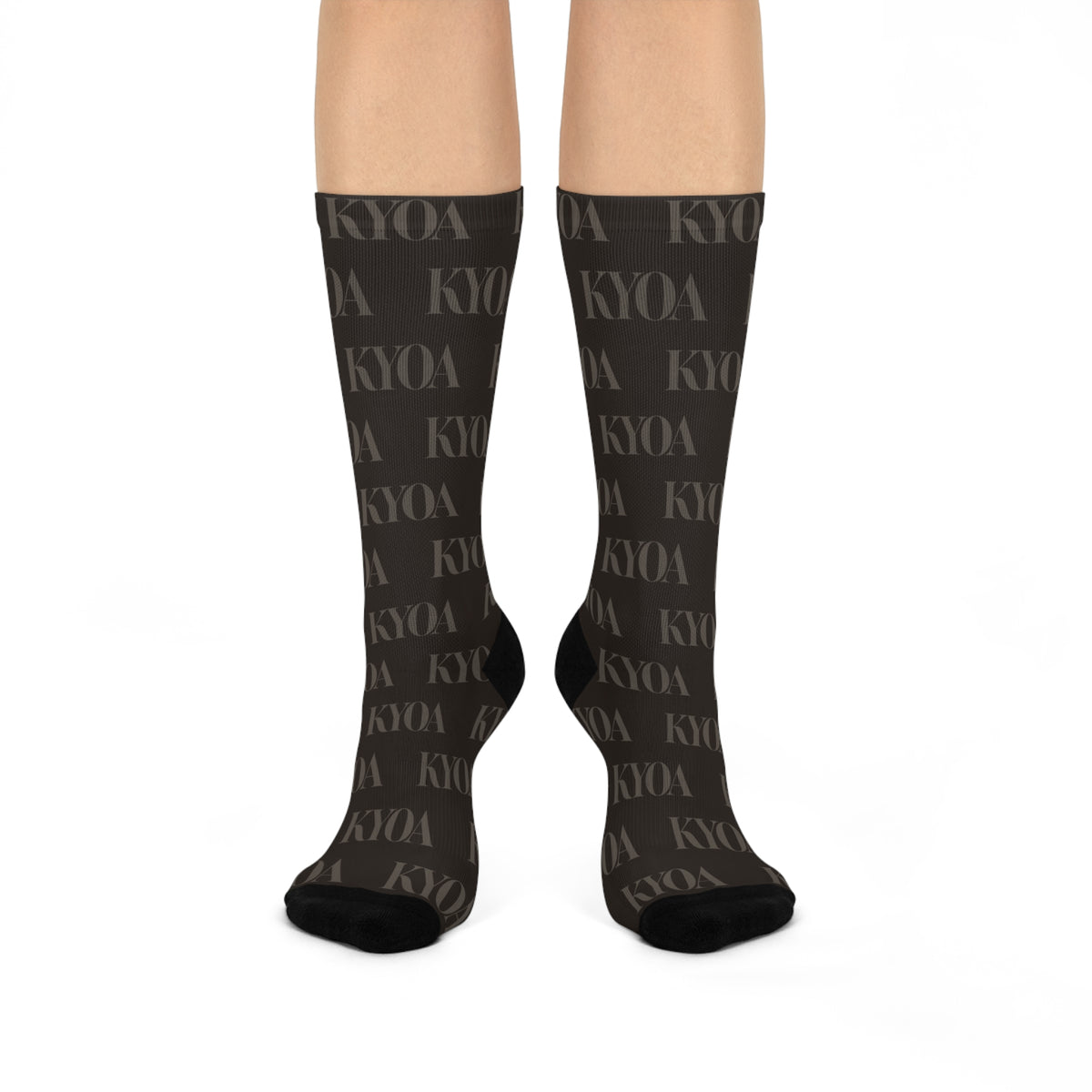KYOA — Monogram Cushioned Crew Sock (Espresso)