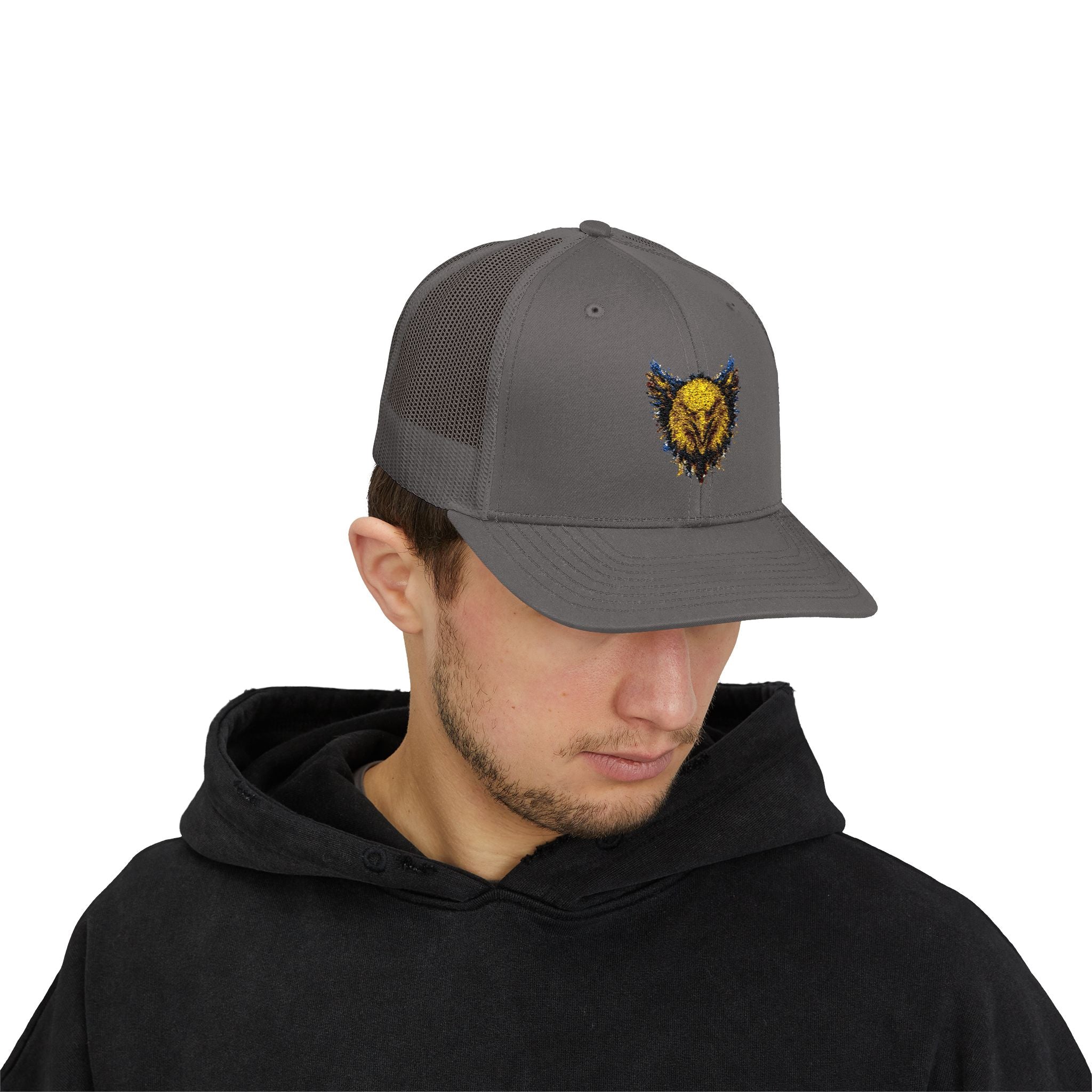Eagle (Blue & Gold) — Snapback Trucker Hat