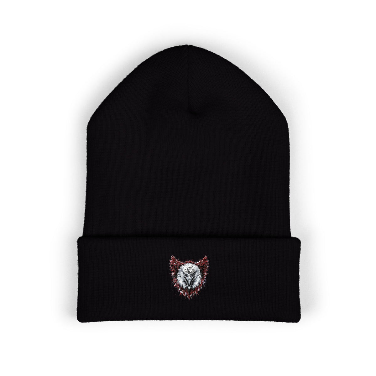 Eagle (Black & Red) — Embroidered Beanie