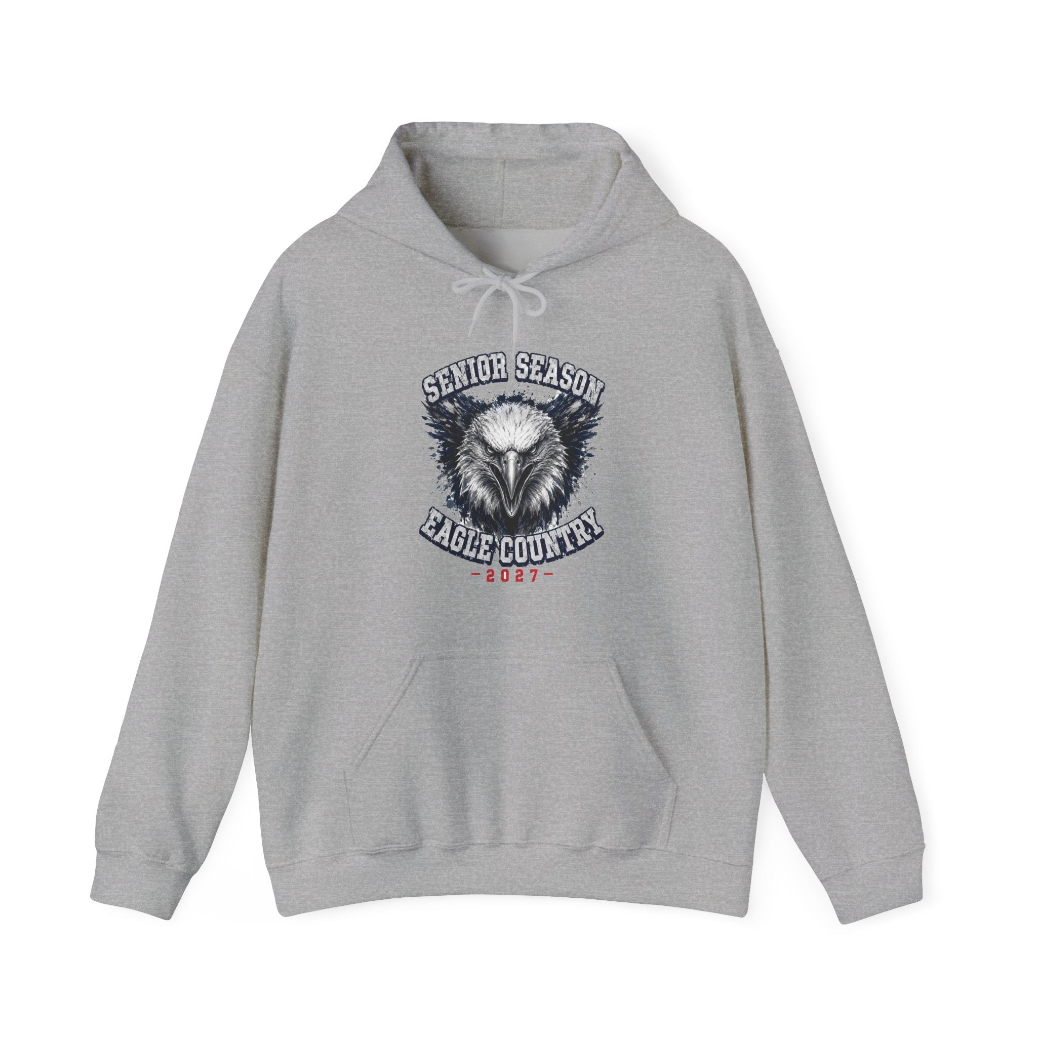 Senior Season — Eagle Country 2027 Blue & White Hoodie
