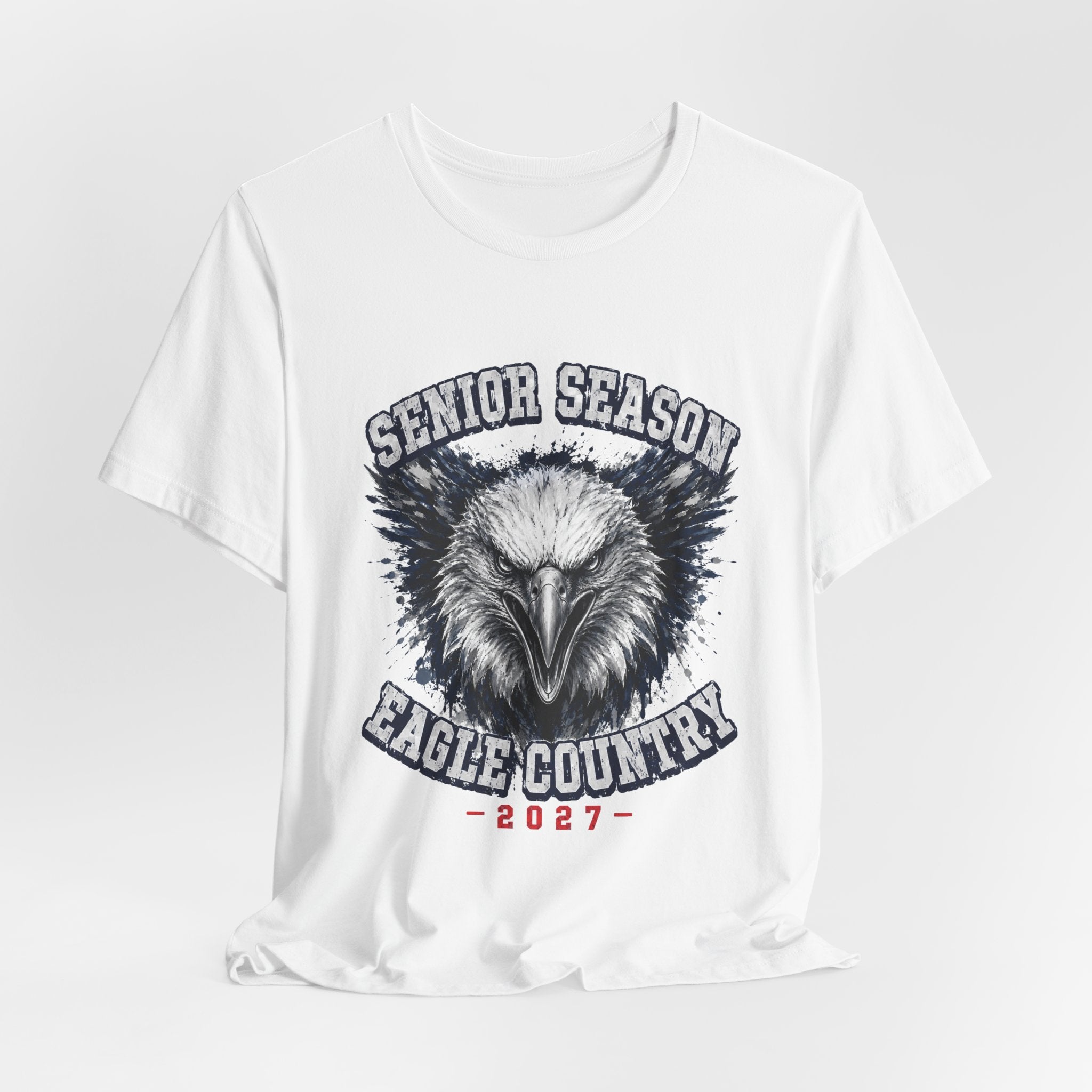 Senior Season — Eagle Country 2027 Blue & White Tee
