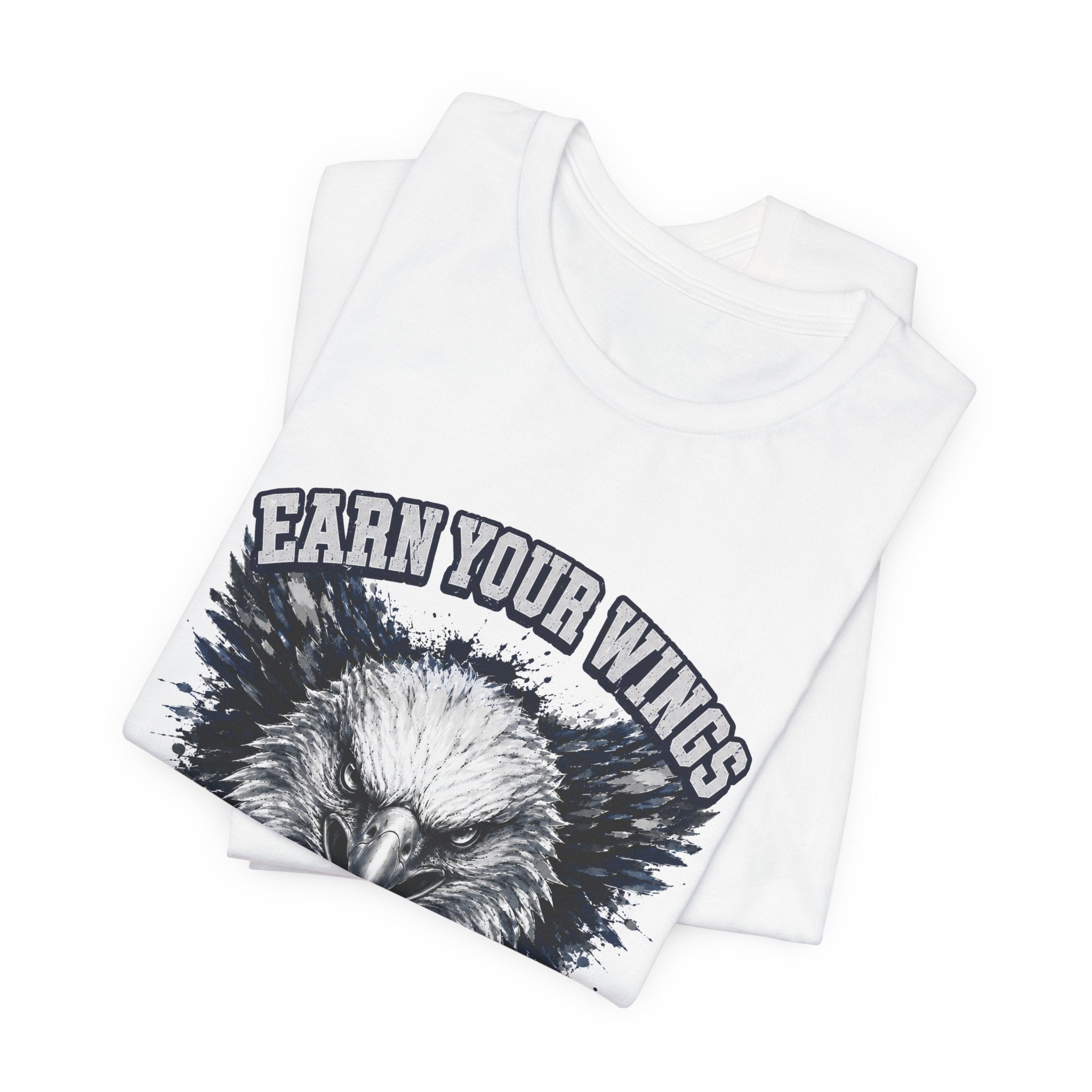 Earn Your Wings — Eagle Country 2030 Blue & White Tee