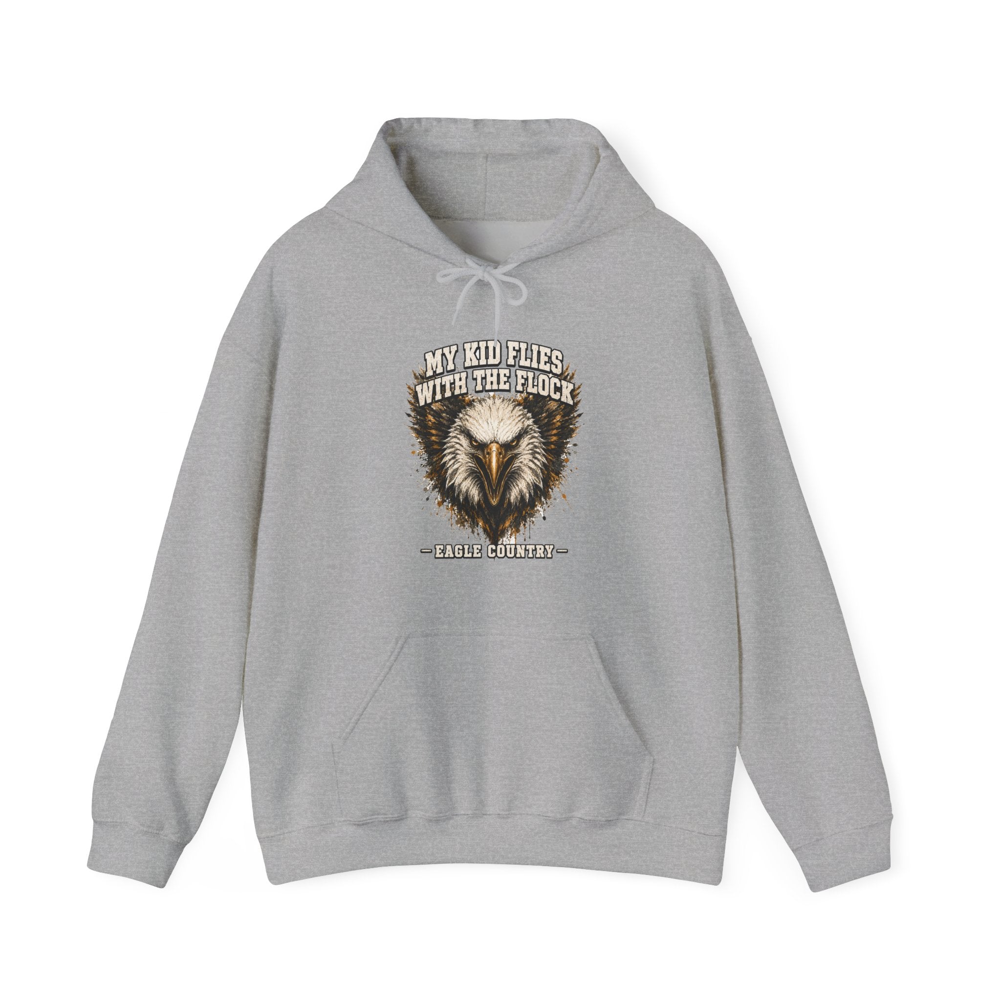 My Kid Flies With the Flock — Eagle Country Gold & White Hoodie