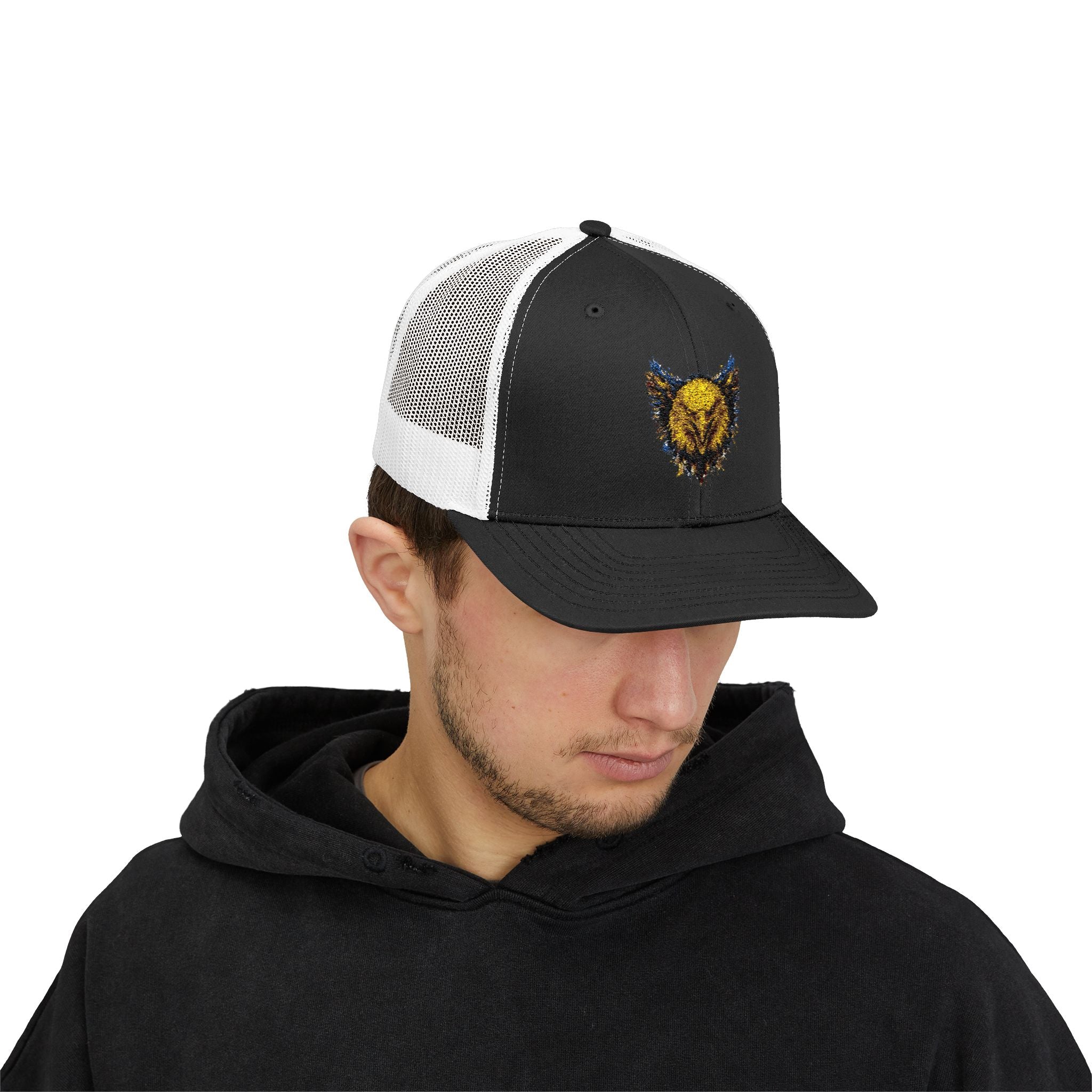 Eagle (Blue & Gold) — Snapback Trucker Hat
