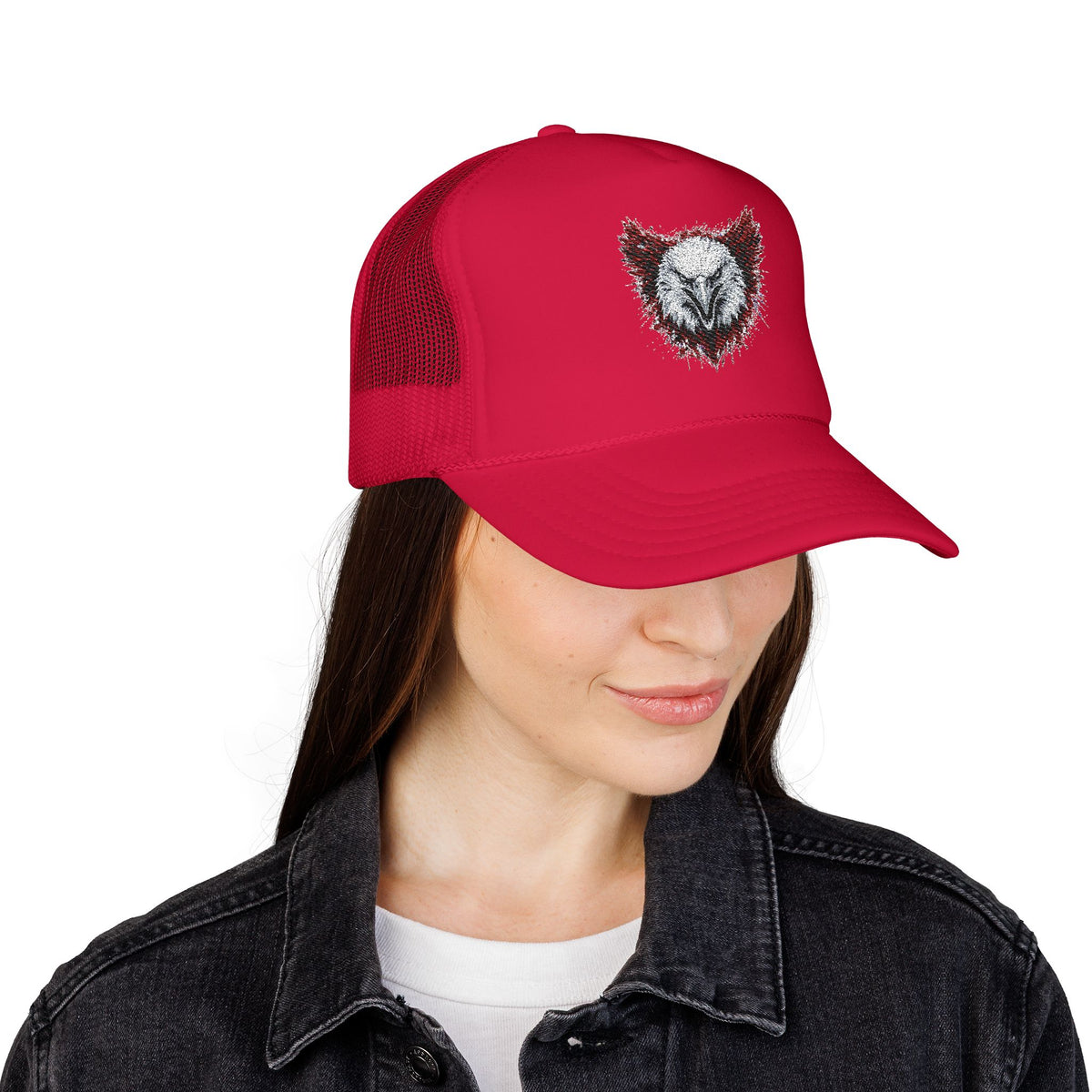 Eagle (Black & Red) — Foam Trucker Hat