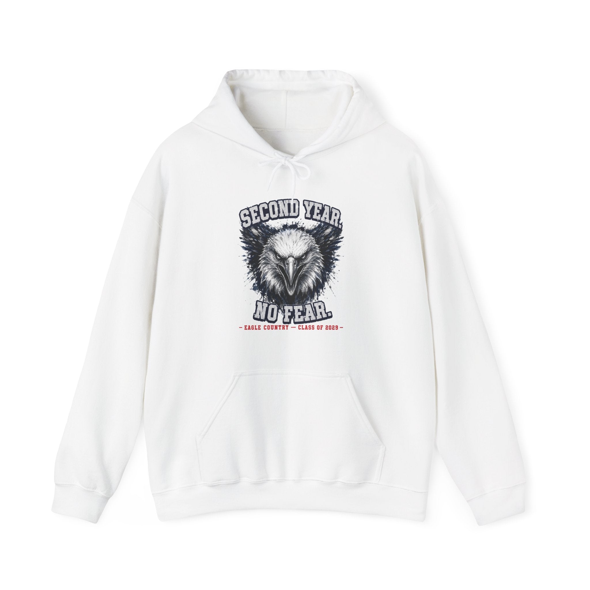 Second Year. No Fear. — Eagle Country 2029 Blue & White Hoodie