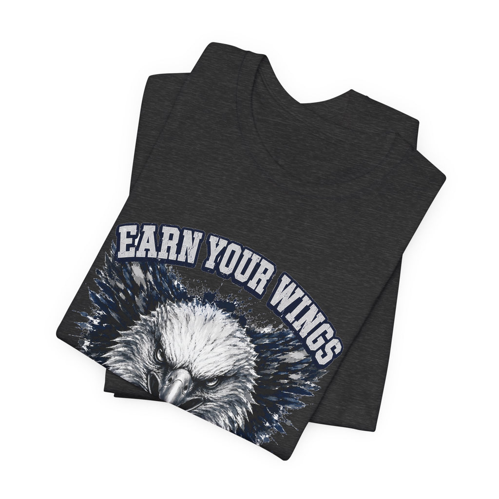 Earn Your Wings — Eagle Country 2030 Blue & White Tee